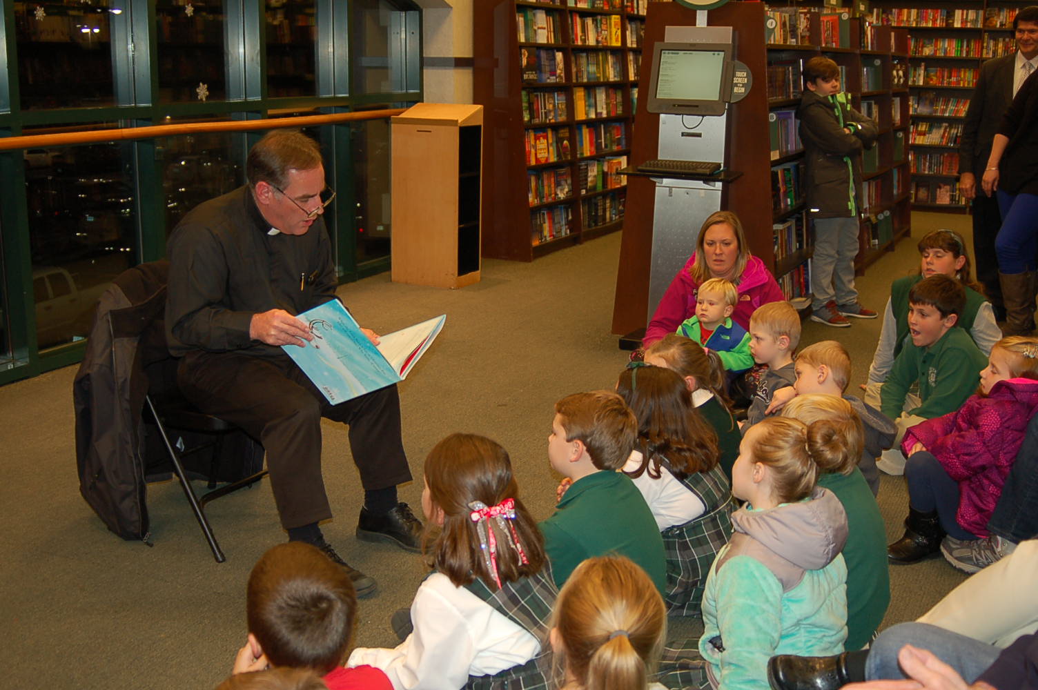 Father Reading to Children